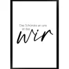 WANDStyle Gerahmtes Poster mit Spruch Das Schönste Ist das Wir in Weiß 30 x 45 cm* Ostern