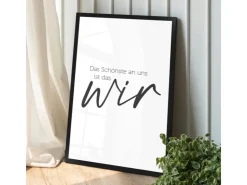 WANDStyle Gerahmtes Poster mit Spruch Das Schönste Ist das Wir in Weiß 30 x 45 cm* Ostern