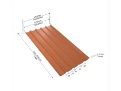 Weckman Trapezblech W35 Stahl Antikondensvlies 7.650 x 1.070 x 0,5 mm
