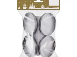 Weihnachtlicher Teelichthalter aus Metall 4 St. Ø 7,5 cm* Stifte