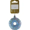 Weihnachts-Deko Donut zum Hängen aus Kunststoff Ø 6 cm x 3 cm Hellblau* Bastelzubehör