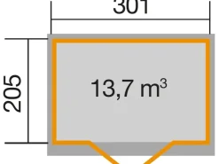 Weka Gartenhaus 218 Gr.2, 28 mm, Satteldach mit Line, , DT* Bastelzubehör