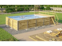 Weka Massivholzpool 595 Gr.2 490 x 644 x 203 cm Blau Mosaik* Mosaik