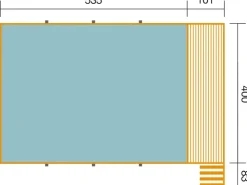 Weka Massivholzpool 595 Gr.2 490 x 644 x 203 cm Blau Mosaik* Mosaik