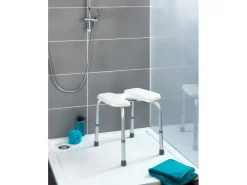 Wenko Duschhocker mit Hygieneausschnitten Secura Weiß höhenverstellbar* Hocker