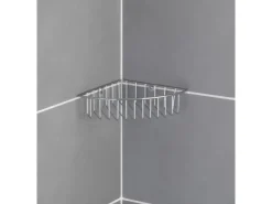 Wenko Eckablage Genola zur Wandmontage Stahl 26 x 5.5 x 20 cm Chrom