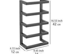 Wenko Handtuchregal Fondiro Schwarz Matt aus Lackiertem Stahl* Regale Schwarz