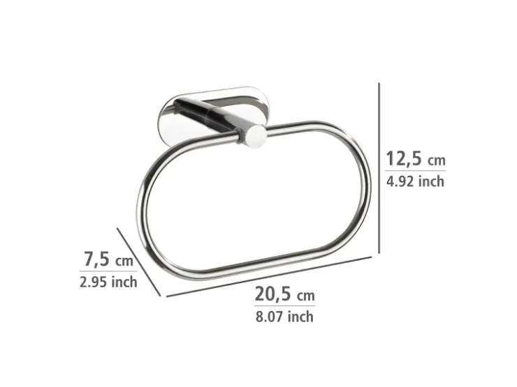 Wenko Handtuchring Turbo-Loc Edelstahl Orea Shine* Klebefolien
