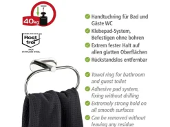 Wenko Handtuchring Turbo-Loc Edelstahl Orea Shine* Klebefolien