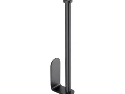 Wenko Küchenrollenhalter Nio Selbstklebend 27,5 cm x 4,5 cm x 7 cm Schwarz