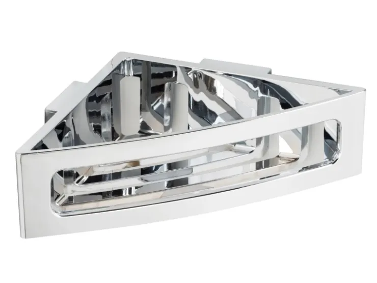 Wenko Power-Loc Eckablage Bralia Kunststoff (ABS) 35 x 8,5 x 20 cm Chrom* Eckregale