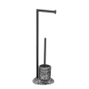 Wenko Stand WC-Garnitur Terrazzo inkl. Rollenhalter und WC-Bürste* Mosaik