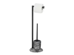 Wenko Stand WC-Garnitur Terrazzo inkl. Rollenhalter und WC-Bürste* Mosaik