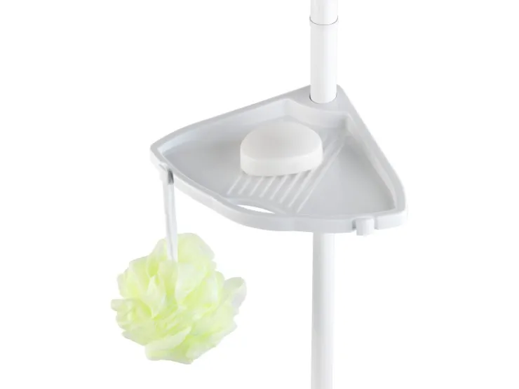 Wenko Teleskop-Duschecke Compact Aluminium* Regal Weiß