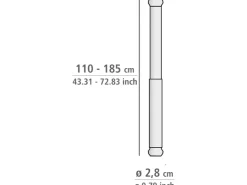 Wenko Teleskop-Duschvorhangstange Luz ausziehbar rostfrei 110 cm - 185 cm* Gardinenstangen