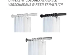 Wenko Teleskop-Duschvorhangstange Luz ausziehbar rostfrei 110 cm - 185 cm* Gardinenstangen