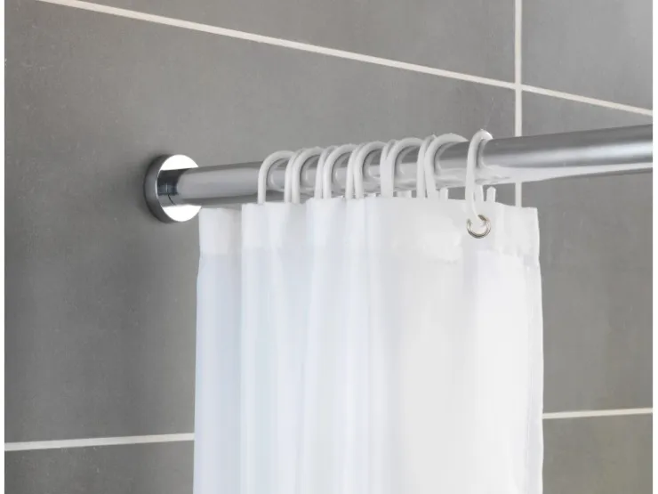 Wenko Teleskop-Duschvorhangstange Luz ausziehbar rostfrei 70 cm - 115 cm* Gardinenstangen