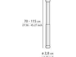 Wenko Teleskop-Duschvorhangstange Luz ausziehbar rostfrei 70 cm - 115 cm* Gardinenstangen