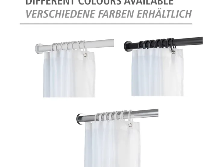 Wenko Teleskop-Duschvorhangstange Luz ausziehbar rostfrei 70 cm - 115 cm* Gardinenstangen