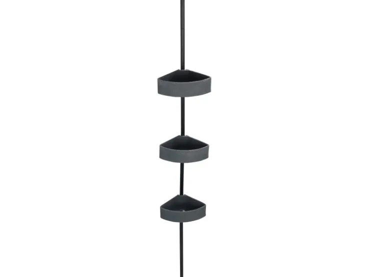 Wenko Teleskop-Eckregal Villata mit 3 Körben 28 x 20,5 x 275 cm Schwarz-Grau* Eckregale