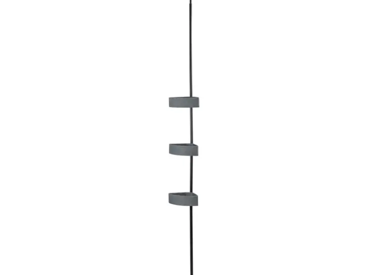 Wenko Teleskop-Eckregal Villata mit 3 Körben 28 x 20,5 x 275 cm Schwarz-Grau* Eckregale