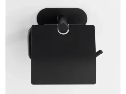 Wenko Turbo-Loc Edelstahl Toilettenpapierhalter Orea Black Matt 14 x 12.5 x 7 cm* Klebefolien