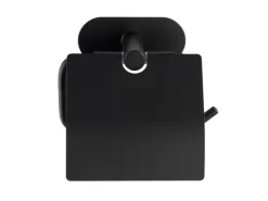 Wenko Turbo-Loc Edelstahl Toilettenpapierhalter Orea Black Matt 14 x 12.5 x 7 cm* Klebefolien