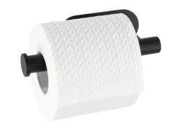 Wenko Turbo-Loc Edelstahl Toilettenpapierhalter Orea Black Matt 16 x 4.5 x 7 cm* Klebefolien