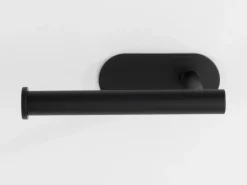 Wenko Turbo-Loc Edelstahl Toilettenpapierhalter Orea Black Matt 16 x 4.5 x 7 cm* Klebefolien
