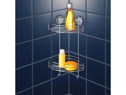 Wenko Vacuum-Loc Eckregal Chrom 2 Etagen* Eckregale