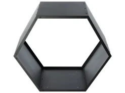 Westmann Stahl Kaminholzregal Biene Schwarz 88x45x77 cm* Regale Schwarz