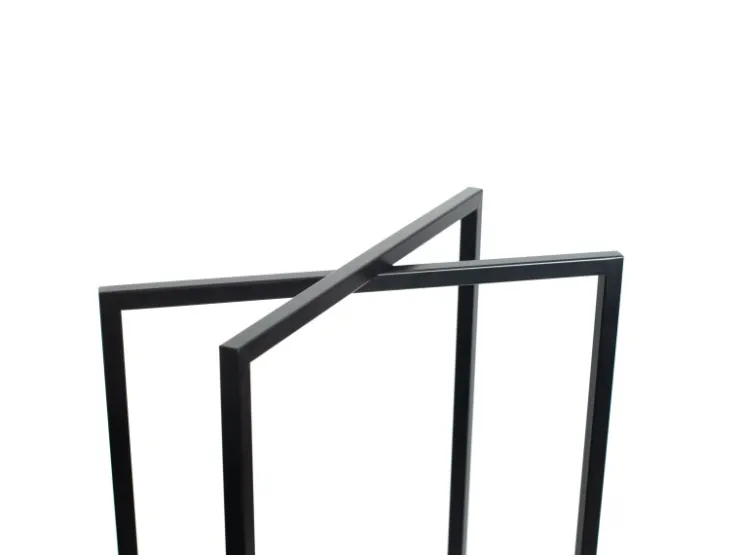 Westmann Stahl Kaminholzregal Xavier Schwarz 40x20x120 cm* Regale Schwarz|Holzregale