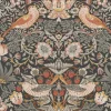 William Morris at Home Vliestapete Strawberry Thief 10 m x 52 cm Grau FSC®