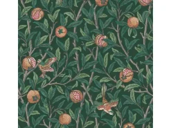 William Morris at Home Vliestapete Bird & Pomegranate 10 m x 52 cm Grün FSC®