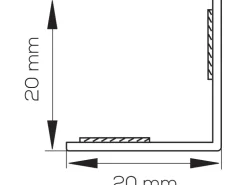 Winkelleiste selbstklebend 20 x 20 mm Länge 2,5 m Weiß* Tapezierzubehör