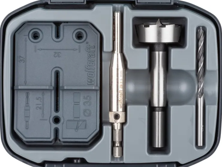 wolfcraft Scharnierloch-Set, Ø 35 mm 5-teilig* Schränke