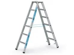 Zarges gebördelte Stehleiter, eloxiert Saferstep B 2x6 Stufen* Klapptritte