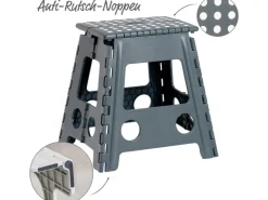 Zeller Klapphocker Kunststoff Anthrazit* Leitern