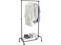 Zeller Rollkleiderständer Metall/Kunststoff 86 x 43 x 108-175 cm Schwarz* Garderoben