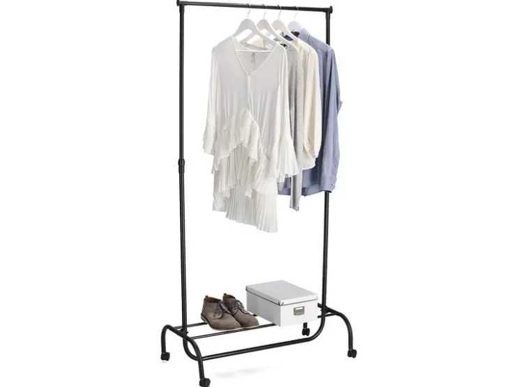 Zeller Rollkleiderständer Metall/Kunststoff 86 x 43 x 108-175 cm Schwarz* Garderoben