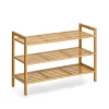 Zeller Schuhregal mit 3 Ablagen Bambus 70 cm x 26 cm x 50 cm