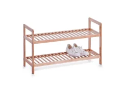 Zeller Schuhregal mit 2 Ablagen Bambus 70 cm x 26 cm x 40 cm* Weitere Regale