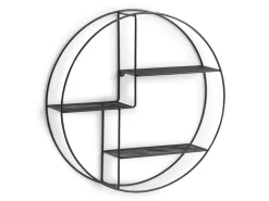 Zeller Wandregal Metall 55 cm x 12 cm Schwarz