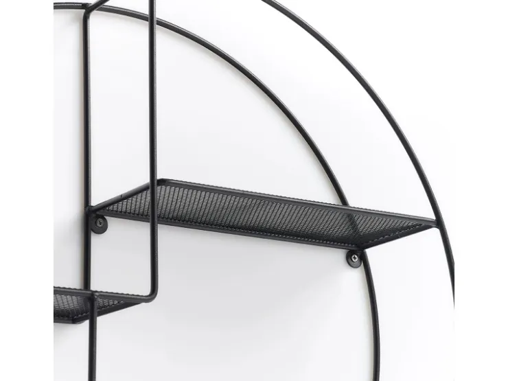Zeller Wandregal Metall 55 cm x 12 cm Schwarz