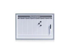 Zeller Wochenplaner Magnetisch Metall/MDF 59 cm x 39,5 cm x 1,5 cm Alugrau