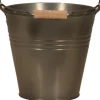 Zink-Eimer Blacklook mit Henkel/Holzgriff 7,2 L 31 cm x 29 cm x27 cm