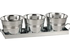 Zink-Eimer-Set inkl. Tablett 4 tlg.* Ostern|Malerbedarf